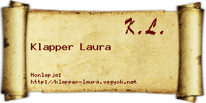 Klapper Laura névjegykártya